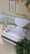 Кокон з крилами Chickabiddy, двосторонній зима-літо, білий бавовняний велюр + ведмедики, позиціонер для малюка, гніздечко для новонароджених, 90х52 см - зображення 6