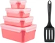 Набор Tefal Контейнеры Master Seal Color Edition 4 шт + Угловая лопатка Bienvenue Черная (SET_Tefal_11) - изображение 1