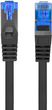Патч-корд Lanberg Cat 6a S/FTP LSZH CCA 1 m Black (PCF6A-10CC-0100-BK) - зображення 1
