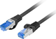 Patchcord Lanberg Cat 6a S/FTP LSZH CCA 5 m Black (PCF6A-10CC-0500-BK) - obraz 2