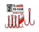 Двойной крючок Fanatik FD-1140 Red № 2 Красный - изображение 2