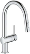 Змішувач для кухні Grohe Vento Dual Spray, довж.виливу - 223мм, поворотний/витяжний, 1важіль, хром - изображение 1