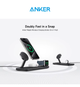 Зарядний пристрій Anker MagGo Foldable 3-in-1 Wireless Charging Stand Qi2 для iPhone чорний (2000145) - зображення 2