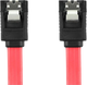 Kabel Accura SATA III - SATA III 0.3 m Red (ACC2201) - obraz 1