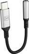 Adapter 3MK USB-C - miniJack Black-Silver (5903108518055) - obraz 2
