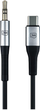 Кабель 3MK AUX USB-C - Jack 3.5 mm 1 m Black (5903108528788) - зображення 2