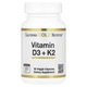 Вітамін D3 та K2 California Gold Nutrition Vitamin D3 + K2, 60 вегакапсул для підтримки здоров'я кісток - зображення 1