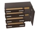 Комод Еверест 1 дверка, 4 шухляди телескопічні направляючі Венге темний 100х38х73 см - зображення 2