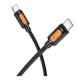 Кабель синхронізації Borofone BX114 Silicone Type-C to Type-C 60W/3A 1 м Black (35940_3605850) - зображення 2
