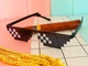 Очки из Майнкрафт, стильные, пиксельные, узкие, 8-битные, как в Minecraft, black - изображение 12