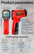 Инфракрасный термометр Aneng TH202, 2хААА, -50-600℃, red - изображение 2