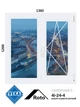 1360*1200, окно металлопластиковое, Veka WHS60 / Roto / 4i-24-4, VEKA - изображение 1