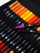 Набор двусторонних маркеров на водной основе Color pencil AND 80 шт \ Набор маркеров-линеров и маркеров-кистей - изображение 3