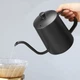 Чайник для заваривания кофе Choxila 11356 Black 350 мл с длинным носиком и крышкой нержавеющая сталь - изображение 2