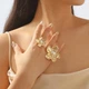 Набір каблучок "Floral Elegance", золото - изображение 1