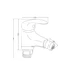 Lidz Tani 001AF Смеситель для биде Chrome (k40) LDTAN001AFCRM44958 - изображение 2