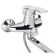 Lidz Anny 005 Смеситель для ванны Chrome (k40) с длинным поворотным изливом и душевым гарнитуром LDANN005CRM35120 - изображение 3