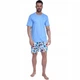 Пижама (футболка + шорты) мужская хлопковая Cornette Mens sleepwear 326-187 A25 L Голубая - изображение 1