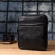 Сумка планшет через плечо мужская из натуральной кожи Vintage leather-23023 Черная - изображение 10