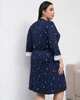 Ночная Сорочка с халатом женская 3XL синяя - 19010 - изображение 7
