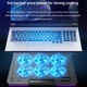 Подставка для ноутбука охлаждающая Givecool X8 с регулировкой угла наклона (до 17", 2USB, 6 вентиляторов, RGB подсветка, подставка для телефона) - изображение 2