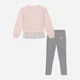 Детский комплект (свитшот + лосины) для девочки Calvin Klein 559452685 92 см Розовый/Серый (1159839607) - изображение 2