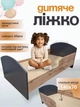 Кровать детская кроватка для девочки мальчика в садик детские кроватки кровати для детей детского сада в детскую комнату с бортиками 140 х 70 х 60 см дуб аппалачи антрацит - изображение 1