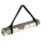 Килимок для йоги Льняний (Yoga mat) двошаровий 3мм Record (розмір 183x61x0,3см, джут, каучук, бежевий, з квітковим принтом) (FI-7157-2) - зображення 5