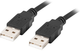 Кабель Lanberg USB-A 2.0 M/M 1 m Black (CA-USBA-20CU-0010-BK) - зображення 1