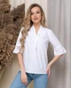Жіноча базова блуза з рюшами на рукавах Uaclothes 42 Білий (like33915-143211364) - зображення 2