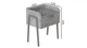 Тумба модульная Ferrum-decor Бетти 540x450x320 металл Серый ДСП Бетон16 мм (FRD-103003) - изображение 2