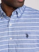 Рубашка хлопковая мужская U.S. Polo Assn 11D856-VP00A(FONTAINEBLEAU) M Голубая (786662335550) - изображение 3