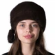 Женская меховая шапка из норки Меховой Стиль Кубанка мягкая 54-60 Коричневый (034/D) - изображение 1