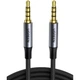 Аудиокабель UGREEN AV183 AUX 3.5mm to AUX 3.5mm 4-Pol 2m, Black-Gray - изображение 3