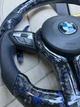 Кермо з кованого карбону синій BMW M + Led екран F-Series F15 F16 F20 F21 F25 F26 F30 F31 F32 F34 F35 F36 - зображення 4
