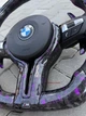 Руль из кованого карбону фіолетовий BMW M + Led екран F-Series F15 F16 F20 F21 F25 F26 F30 F31 F32 F34 F35 F36 - изображение 5