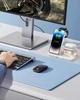 Складная беспроводная зарядная док станция для apple айфона часов наушников 3в1 с часами и подсветкой беспроводная зарядка на айфон iphone airpods iwatch эпл вотч 1-10 series QINETIQ H33 23W белая + подарок адаптер - изображение 14