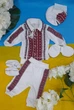 Костюм для хрещення хлопчика вишиваний, розмір 56см., вишивка червоно-чорна - изображение 4