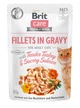 Корм вологий Brit Care Cat Pouch для дорослих котів філе з ніжною індичкою та пікантним лососем в соусі 85 г - зображення 1
