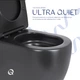 Унитаз напольный Qtap Robin Ultra Quiet безободковый с сиденьем Soft-Close MATT BLACK QT13226083AMB - зображення 5