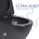 Унитаз подвесной Qtap Robin New Ultra Quiet с сиденьем с сиденьем Soft-Close MATT BLACK QT13332381АSMB - изображение 5