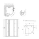 Душевая кабина Lidz Latwa SC90x90.SAT.LOW.FR, стекло Frost 4 мм + Lidz Душевой поддон KAPIELKA ST90x90x15 - изображение 2