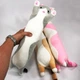 Мягкая плюшевая игрушка Длинный Кот Батон котейка-подушка 50 см. Цвет: серый 5094322 - изображение 9