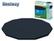 Тент для каркасного круглого басейну Bestway 58037 366 см/Захисне покриття чохол на круглий басейн чорний - зображення 1