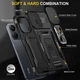 Ударопрочный чехол Epik Camshield Army Ring для Xiaomi Redmi 13C / Poco C65 Черный / Black - изображение 6