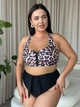 Купальник раздельный женский Plus size Ghazel леопардовый 3ХL (SW1573) - изображение 1