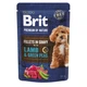Корм влажный Brit Premium Fillets in Gravy Lamb & Green Peas для собак малых пород с ягненком 85 г - изображение 1