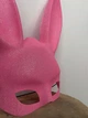 Милі вуха зайця RESTEQ, Маска кролика PlayBoy, рожева блискуча 36см - зображення 6