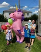 Надувной костюм Единорога, Unicorn косплэй, костюм розовой лошадки. Единорог надувной 2,5м - изображение 3