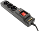 Listwa zasilająca Accura Premium Sagitta 3 m 3 gniazda Black (ACC4013) - obraz 2